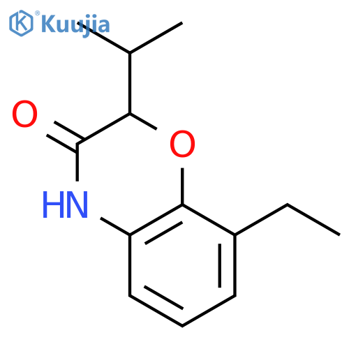 2H-1,4-Benzoxazin-3(4H)-one, 8-ethyl-2-(1-methylethyl)- structure