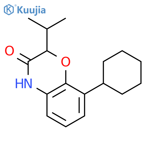 2H-1,4-Benzoxazin-3(4H)-one, 8-cyclohexyl-2-(1-methylethyl)- structure