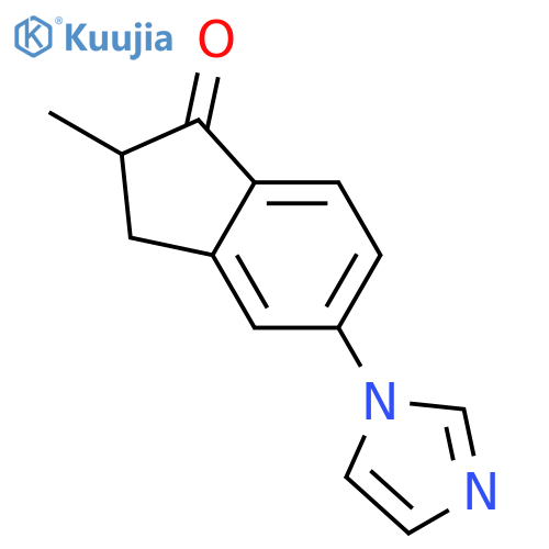 1H-Inden-1-one, 2,3-dihydro-5-(1H-imidazol-1-yl)-2-methyl- structure