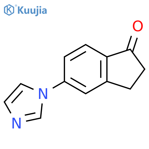 2,3-dihydro-5-(1H-imidazol-1-yl)-1H-Inden-1-one structure