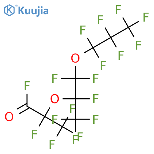 Propanoyl fluoride,2-[1-[difluoro(1,1,2,2,3,3,3-heptafluoropropoxy)methyl]-1,2,2,2-tetrafluoroethoxy]-2,3,3,3-tetrafluoro- structure