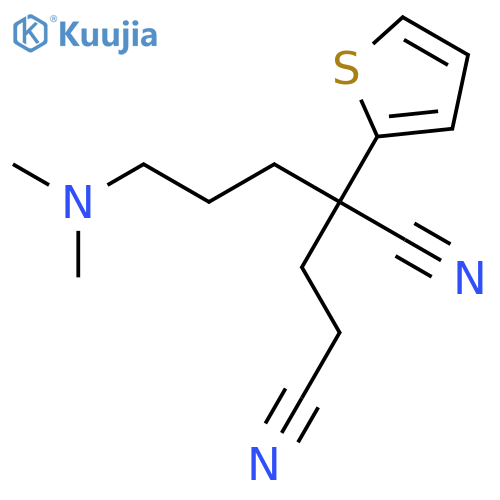 Pentanedinitrile, 2-[3-(dimethylamino)propyl]-2-(2-thienyl)-, (±)- structure