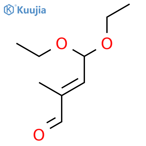 4,4-diethoxy-2-methylbut-2-enal structure