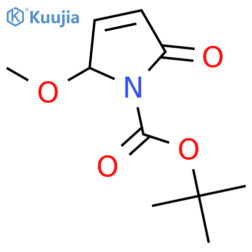 2,5-dihydro-2-methoxy-5-oxo-1H-Pyrrole-1-carboxylic acid 1,1-dimethylethyl ester structure