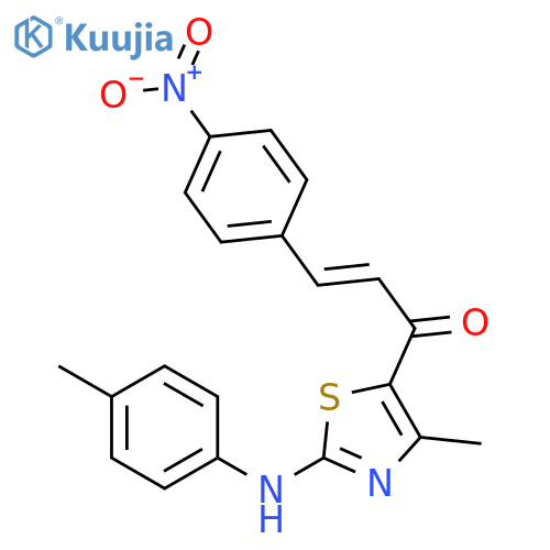2-Propen-1-one,1-[4-methyl-2-[(4-methylphenyl)amino]-5-thiazolyl]-3-(4-nitrophenyl)- structure