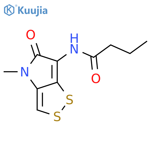 6-Amino-1,2-dithiolo[4,3-b]pyrrol-5(4H)-one; 4-Me, N6-butanoyl structure