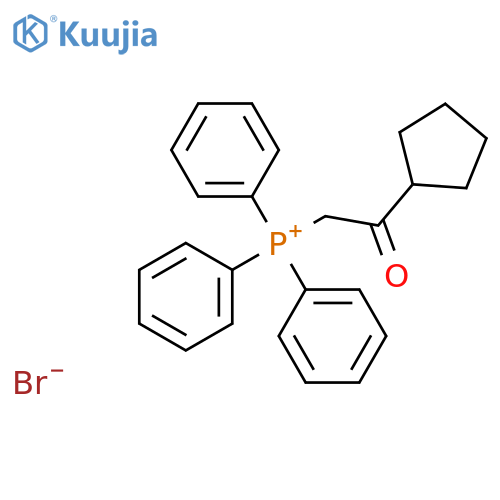 Phosphonium, (2-cyclopentyl-2-oxoethyl)triphenyl-, bromide structure