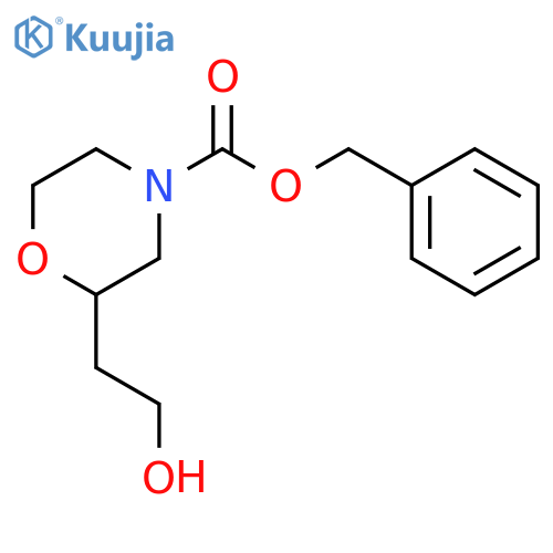 4-Morpholinecarboxylic acid, 2-(2-hydroxyethyl)-, phenylmethyl ester structure