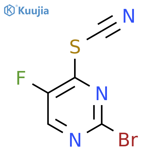 Thiocyanic acid, 2-bromo-5-fluoro-4-pyrimidinyl ester structure