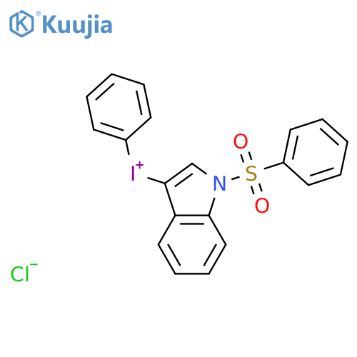 [1-(benzenesulfonyl)indol-3-yl]-phenyliodanium,chloride structure