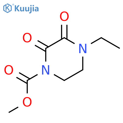 4-ethyl-2,3-dioxo-1-Piperazinecarboxylic acid methyl ester structure