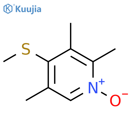 Pyridine, 2,3,5-trimethyl-4-(methylthio)-, 1-oxide structure