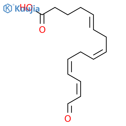15-oxopentadeca-5,8,11,13-tetraenoic acid structure