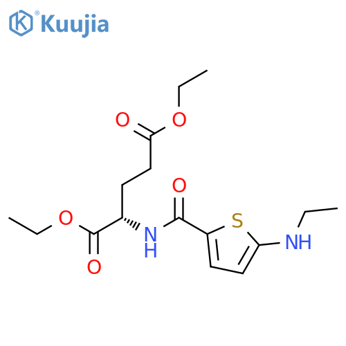 L-Glutamic acid, N-[[5-(ethylamino)-2-thienyl]carbonyl]-, diethyl ester structure