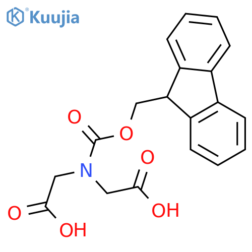 2,2'-((((9H-Fluoren-9-yl)methoxy)carbonyl)azanediyl)diacetic acid structure
