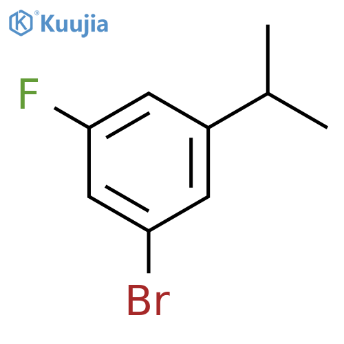 Benzene, 1-bromo-3-fluoro-5-(1-methylethyl)- structure