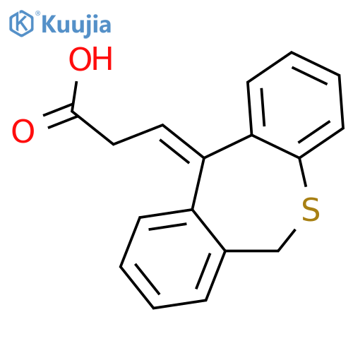 Propanoic acid, 3-dibenzo[b,e]thiepin-11(6H)-ylidene-, (Z)- structure