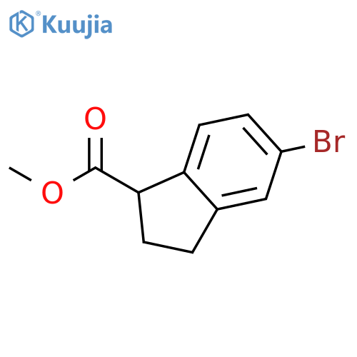 METHYL 5-BROMO-2,3-DIHYDRO-1H-INDENE-1-CARBOXYLATE structure