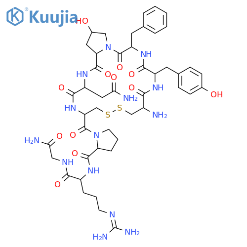 Vasopressin,4-(trans-4-hydroxy-L-proline)-8-L-arginine- (9CI) structure
