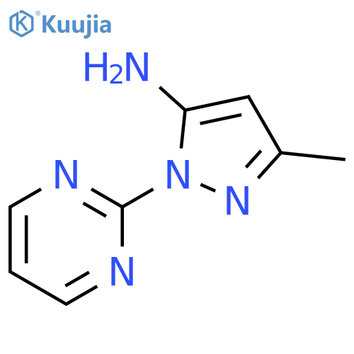 3-methyl-1-(pyrimidin-2-yl)-1H-pyrazol-5-amine structure