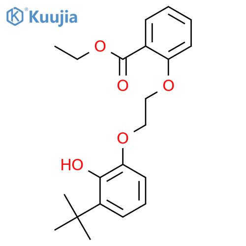 Benzoic acid, 2-[2-[(1,1-dimethylethyl)-2-hydroxyphenoxy]ethoxy]-, ethyl ester structure