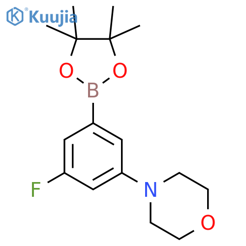 4-3-Fluoro-5-(4,4,5,5-tetramethyl-1,3,2-dioxaborolan-2-yl)phenylmorpholine structure