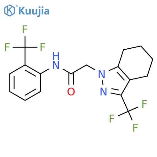 N-[2-(trifluoromethyl)phenyl]-2-[3-(trifluoromethyl)-4,5,6,7-tetr Ahydro-1h-indazol-1-yl]acetamide structure
