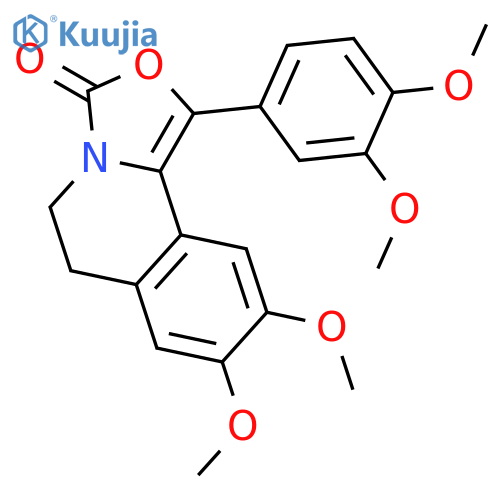3H-Oxazolo[4,3-a]isoquinolin-3-one,1-(3,4-dimethoxyphenyl)-5,6-dihydro-8,9-dimethoxy- structure