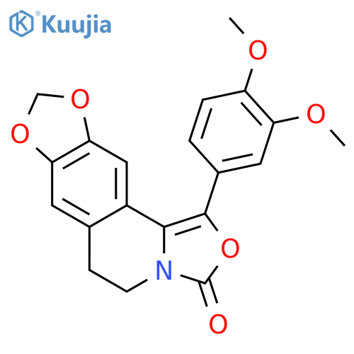 3H-[1,3]Dioxolo[4,5-g]oxazolo[4,3-a]isoquinolin-3-one,1-(3,4-dimethoxyphenyl)-5,6-dihydro- structure
