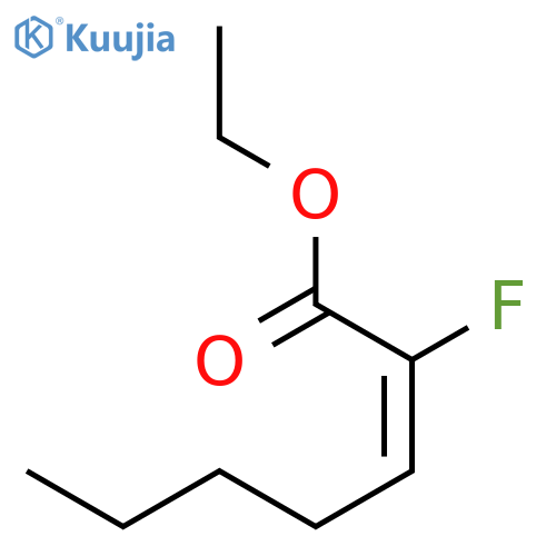 2-Heptenoic acid, 2-fluoro-, ethyl ester, (E)- structure
