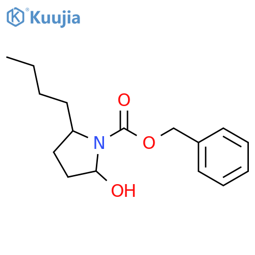 1-Pyrrolidinecarboxylic acid, 2-butyl-5-hydroxy-, phenylmethyl ester structure