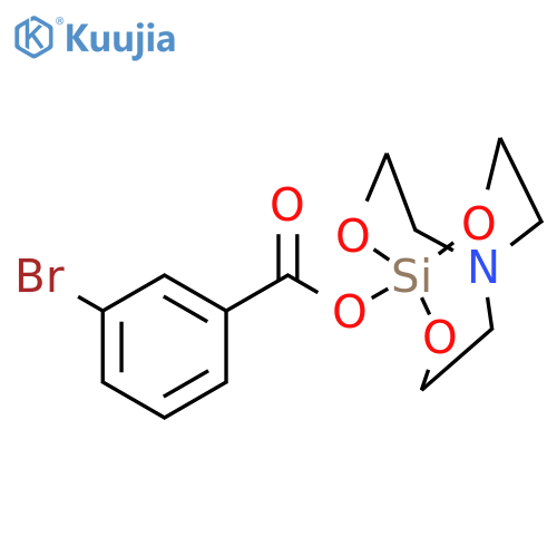 Benzoic acid, 3-bromo-, 2,8,9-trioxa-5-aza-1-silabicyclo[3.3.3]undec-1-yl ester structure