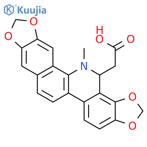 (13-methyl-13,14-dihydro-[1,3]dioxolo[4,5-i][1,3]dioxolo[4',5':4,5]benzo[1,2-c]phenanthridin-14-yl)-acetic acid structure