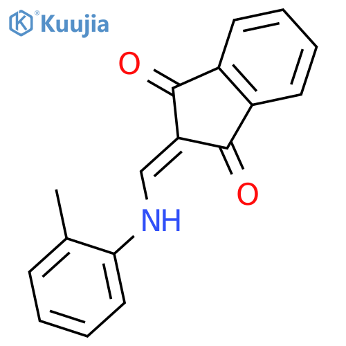 2-[(2-methylanilino)methylidene]indene-1,3-dione structure
