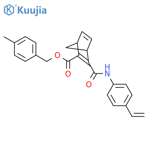 Bicyclo[2.2.1]hepta-2,5-diene-2-carboxylic acid, 3-[[(4-ethenylphenyl)amino]carbonyl]-, (4-methylphenyl)methyl ester structure