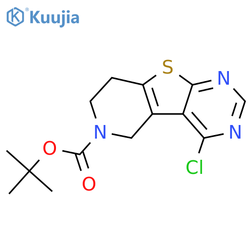 tert-Butyl 4-chloro-7,8-dihydropyrido[3',4':4,5]thieno[2,3-d]pyrimidine-6(5H)-carboxylate structure