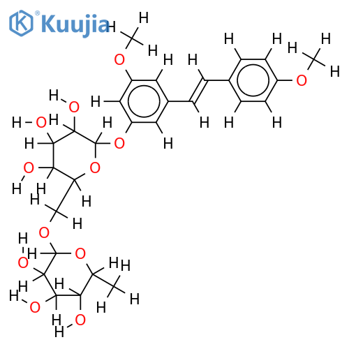 (E)-3,4'-dimethoxy-5-6)-beta-D-glucopyranosyloxy>stilbene structure
