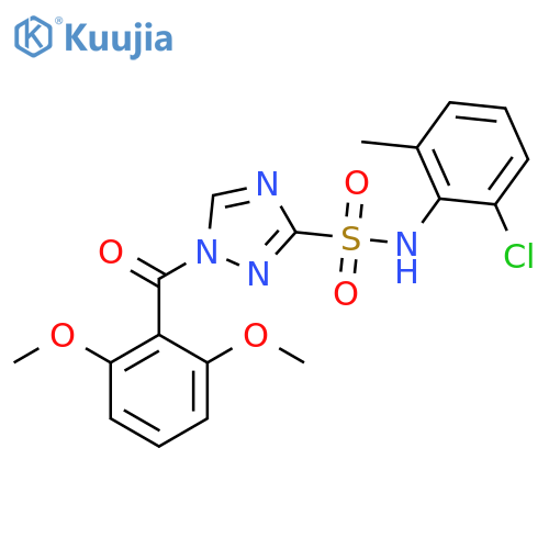 1H-1,2,4-Triazole-3-sulfonamide, N-(2-chloro-6-methylphenyl)-1-(2,6-dimethoxybenzoyl)- structure