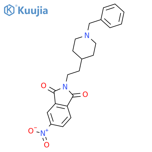 1H-Isoindole-1,3(2H)-dione, 5-nitro-2-[2-[1-(phenylmethyl)-4-piperidinyl]ethyl]- structure