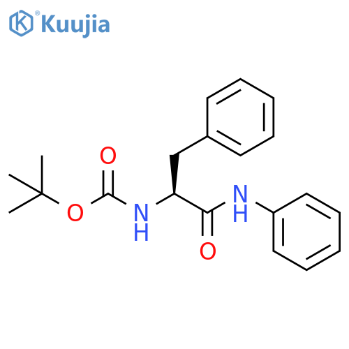 Carbamic acid, [2-oxo-2-(phenylamino)-1-(phenylmethyl)ethyl]-,1,1-dimethylethyl ester, (S)- structure