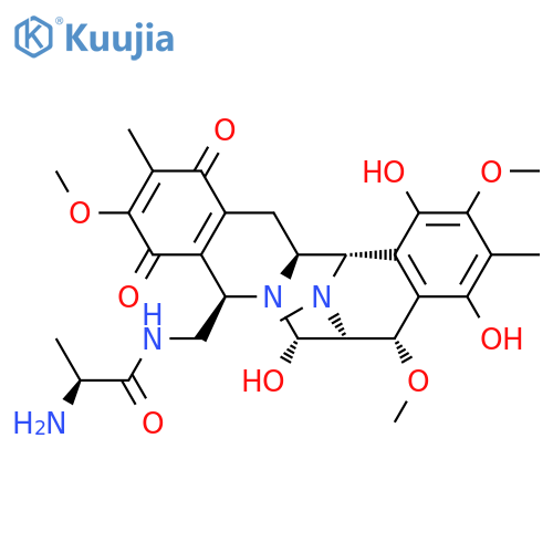 Propanamide,2-amino-N-[[(5S,6S,7S,9R,14aS,15R)-6,7,9,10,13,14,14a,15-octahydro-1,4,7-trihydroxy-2,5,11-trimethoxy-3,12,16-trimethyl-10,13-dioxo-6,15-imino-5H-isoquino[3,2-b][3]benzazocin-9-yl]methyl]-,(2S)- structure