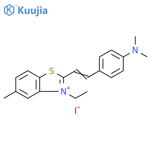 Benzothiazolium,2-[2-[4-(dimethylamino)phenyl]ethenyl]-3-ethyl-5-methyl-, iodide structure
