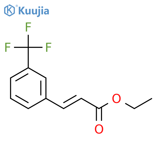 ethyl (2E)-3-3-(trifluoromethyl)phenylprop-2-enoate structure