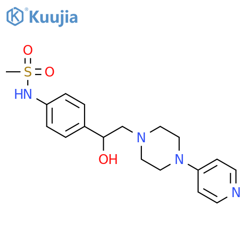 Methanesulfonamide,N-[4-[1-hydroxy-2-[4-(4-pyridinyl)-1-piperazinyl]ethyl]phenyl]- structure