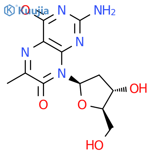 4,7(1H,8H)-Pteridinedione,2-amino-8-(2-deoxy-b-D-erythro-pentofuranosyl)-6-methyl- structure
