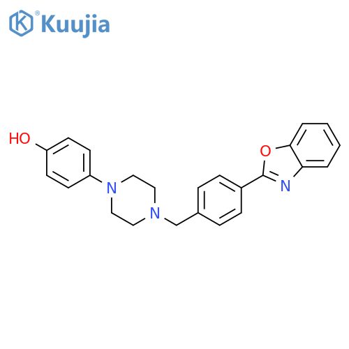 Phenol, 4-[4-[[4-(2-benzoxazolyl)phenyl]methyl]-1-piperazinyl]- structure