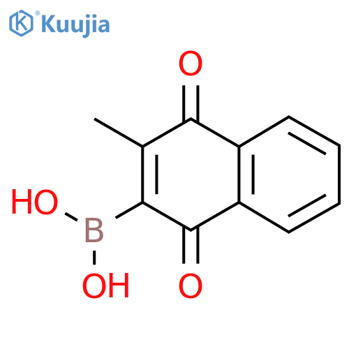 (3-Methyl-1,4-dioxo-1,4-dihydronaphthalen-2-yl)boronic acid structure