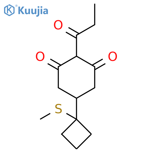 1,3-CYCLOHEXANEDIONE, 5-[1-(METHYLTHIO)CYCLOBUTYL]-2-(1-OXOPROPYL)- structure