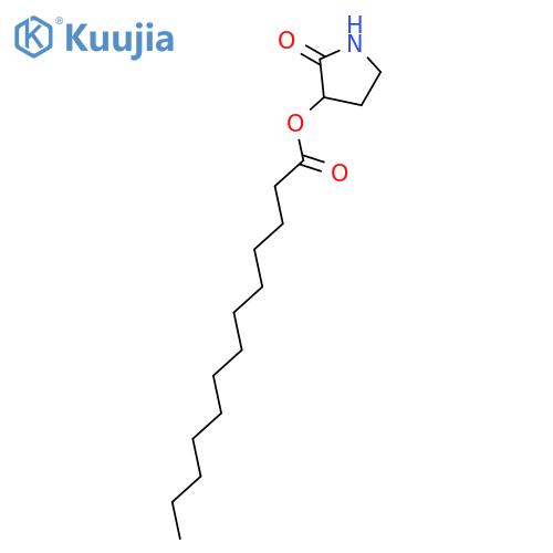 Tridecanoic acid, 2-oxo-3-pyrrolidinyl ester structure