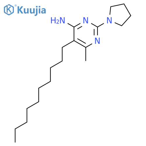 4-Pyrimidinamine, 5-decyl-6-methyl-2-(1-pyrrolidinyl)- structure